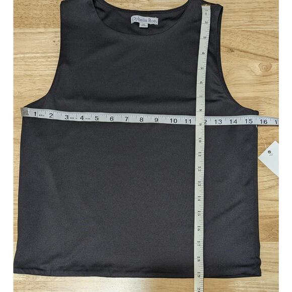 Ophelia Roe Knit Tank Top Womens Medium Black Sleeveless Stretch Casual Shirt, M - Picture 2 of 10